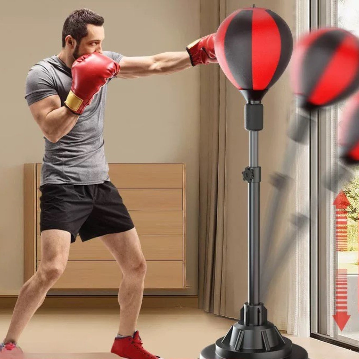 PERA DE BOXEO CON SOPORTE