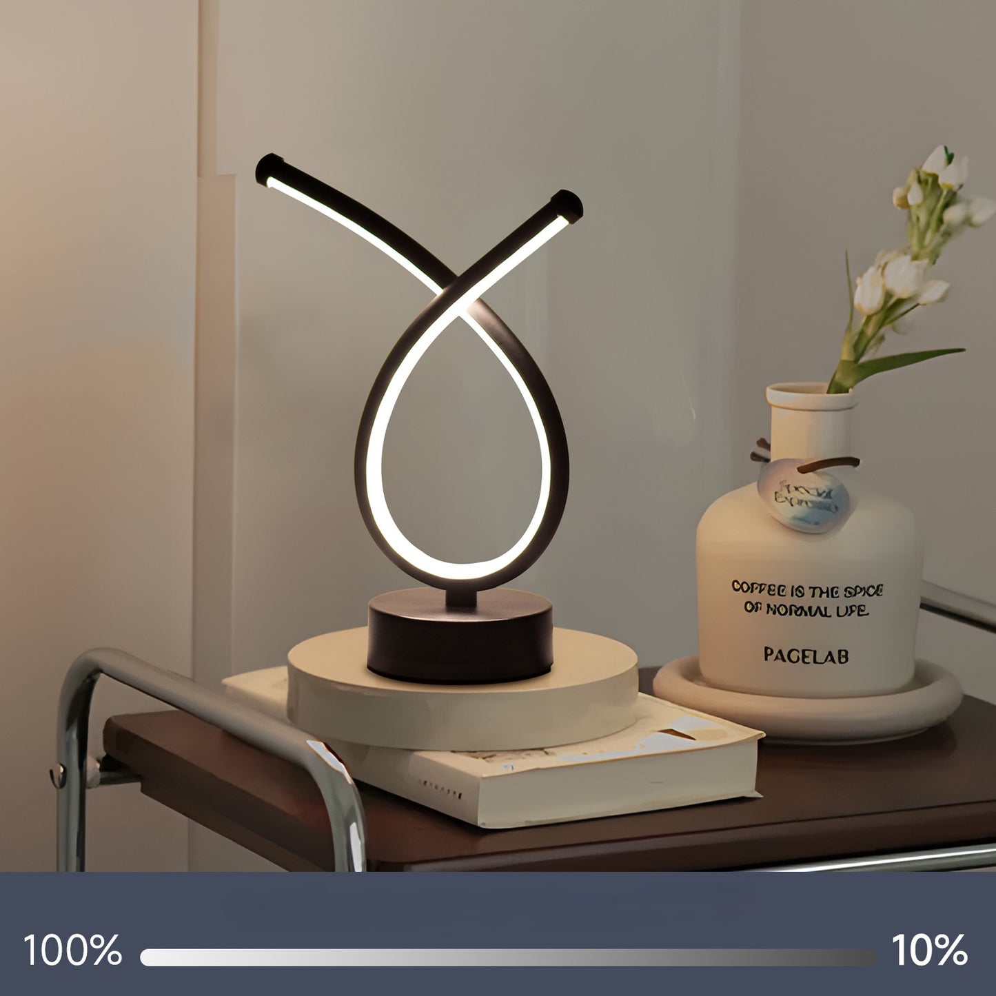 LAMPARA MODERNA CON DISEÑO DE LAZO