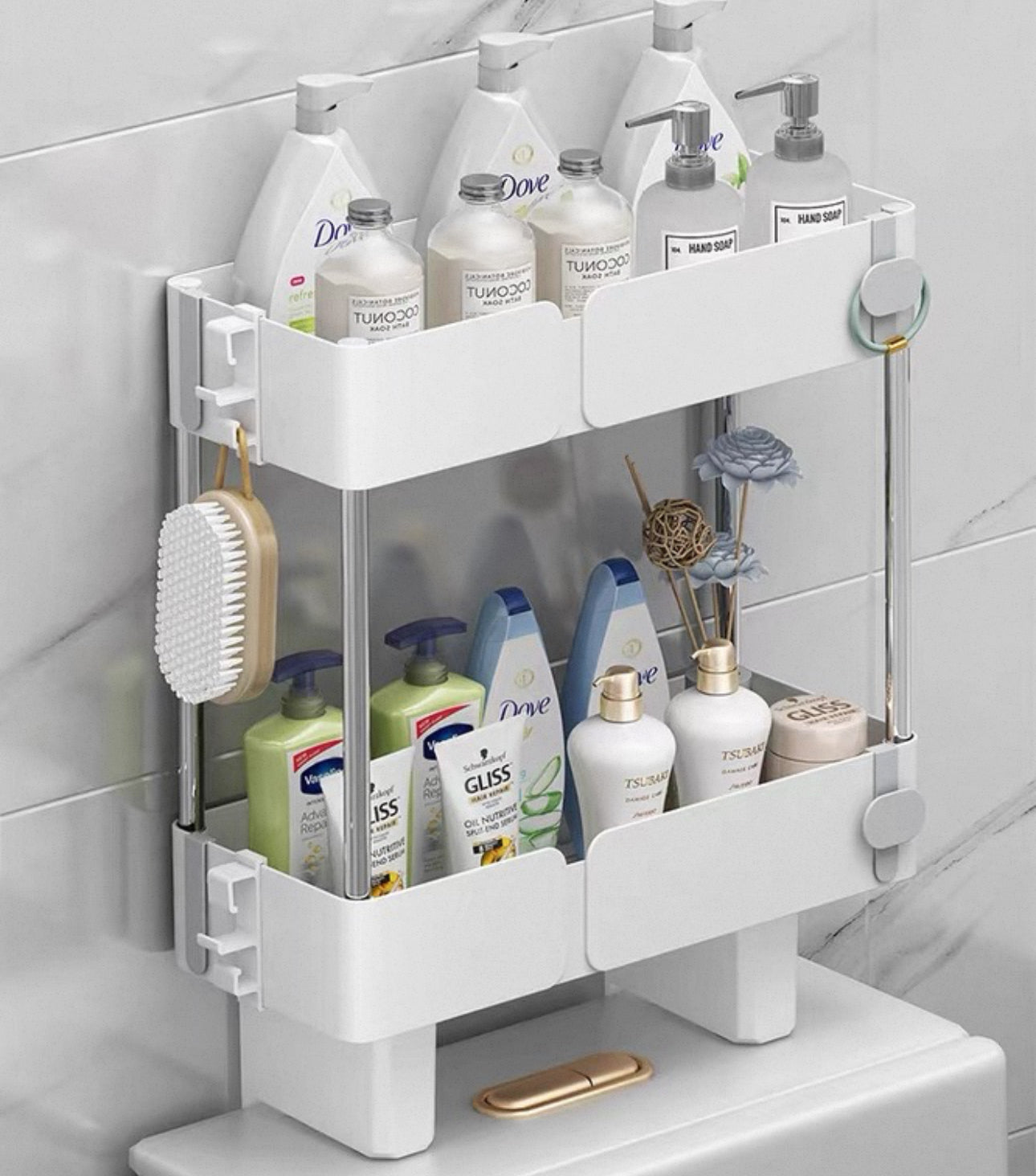 ESTANTE ORGANIZADOR DE BAÑO DE 2 NIVELES