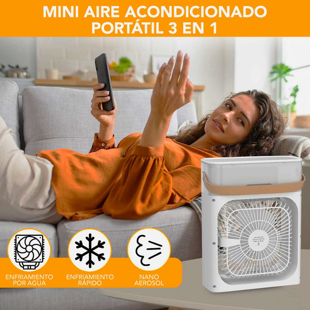 MINI AIRE ACONDICIONADO PORTÁTIL 3 EN 1