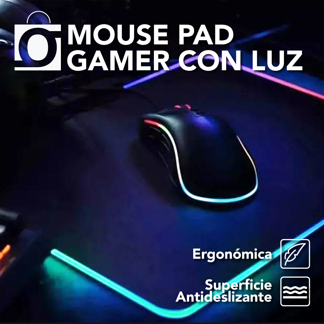 MOUSE PAD GAMER CON LUZ