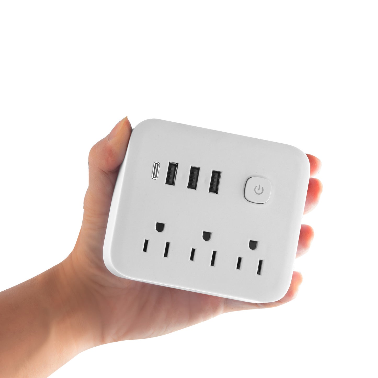 ENCHUFE INALÁMBRICO CON USB ROTATORIO 180 GRADOS