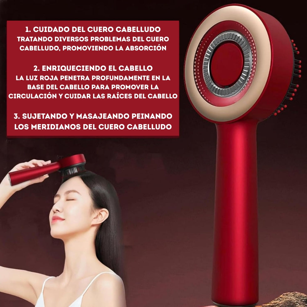 MASAJEADOR DE CRANEO CON LUZ ROJA PARA CUIDADO CAPILAR