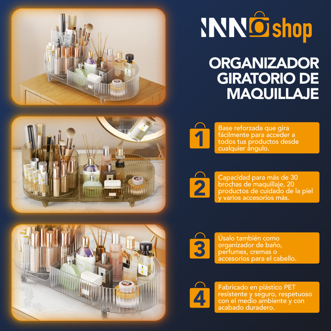 ORGANIZADOR GIRATORIO DE MAQUILLAJE