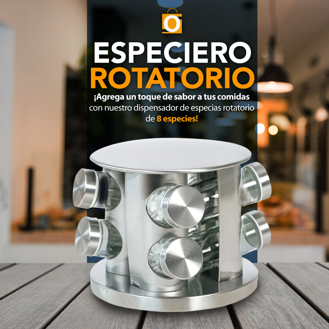 DISPENSADOR DE ESPECIES ROTATORIO 8PCS