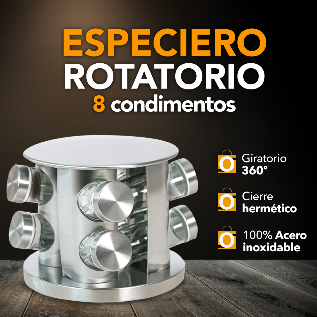 DISPENSADOR DE ESPECIES ROTATORIO 8PCS