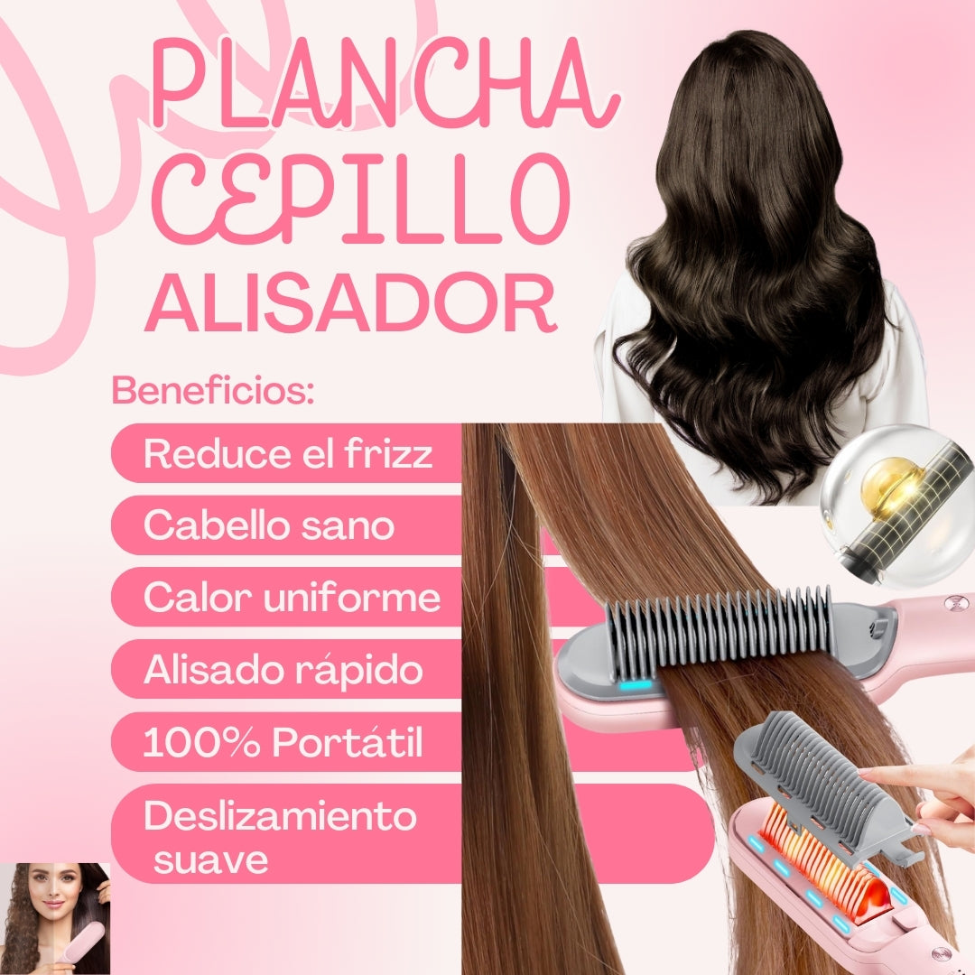 PLANCHA TIPO CEPILLO DE CERAMICA PARA CABELLO