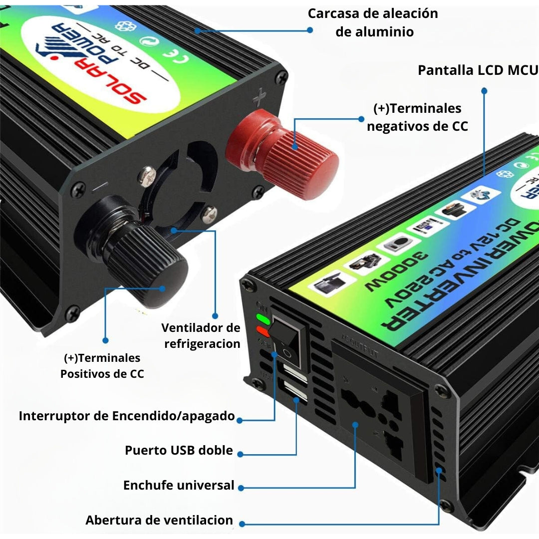 INVERTOR DE ELECTRICIDAD 12V A 110