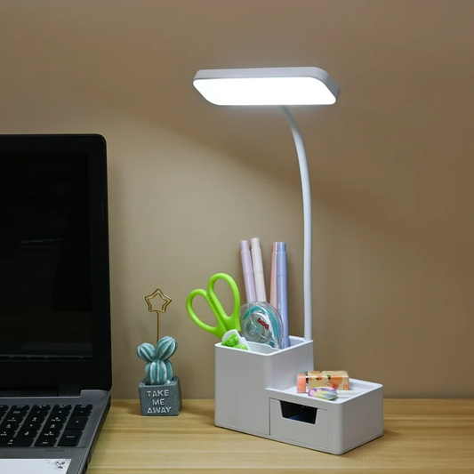 ORGANIZADOR DE ESCRITORIO CON LÁMPARA LED