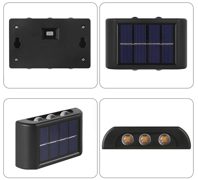 2 UNDS DE LAMPARAS SOLARES BIDIRECIONAL DE 12 LUCES